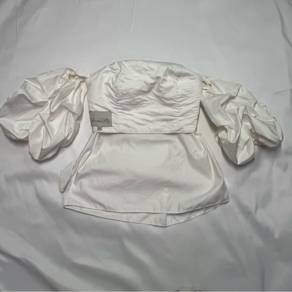 Johanna Ortiz Tulum Off Shoulder Blouse Top White XS - Picture 10 of 16